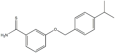 3-{[4-(propan-2-yl)phenyl]methoxy}benzene-1-carbothioamide 结构式