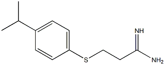 3-{[4-(propan-2-yl)phenyl]sulfanyl}propanimidamide 结构式