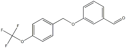 3-{[4-(trifluoromethoxy)phenyl]methoxy}benzaldehyde 结构式