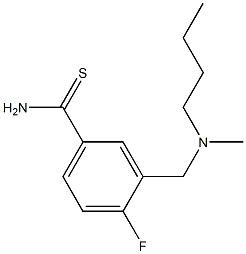 3-{[butyl(methyl)amino]methyl}-4-fluorobenzenecarbothioamide 结构式