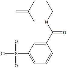 3-{[ethyl(2-methylprop-2-enyl)amino]carbonyl}benzenesulfonyl chloride 结构式