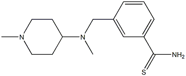 3-{[methyl(1-methylpiperidin-4-yl)amino]methyl}benzenecarbothioamide 结构式