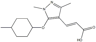 3-{1,3-dimethyl-5-[(4-methylcyclohexyl)oxy]-1H-pyrazol-4-yl}prop-2-enoic acid 结构式