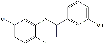 3-{1-[(5-chloro-2-methylphenyl)amino]ethyl}phenol 结构式