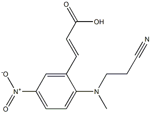 3-{2-[(2-cyanoethyl)(methyl)amino]-5-nitrophenyl}prop-2-enoic acid 结构式