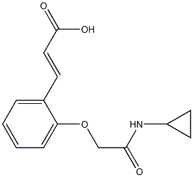3-{2-[(cyclopropylcarbamoyl)methoxy]phenyl}prop-2-enoic acid 结构式