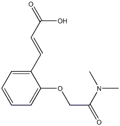 3-{2-[(dimethylcarbamoyl)methoxy]phenyl}prop-2-enoic acid 结构式