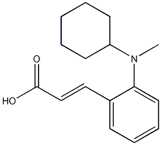 3-{2-[cyclohexyl(methyl)amino]phenyl}prop-2-enoic acid 结构式