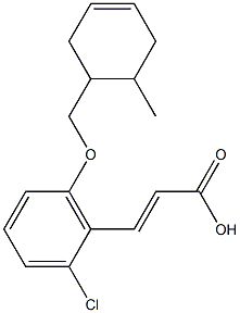 3-{2-chloro-6-[(6-methylcyclohex-3-en-1-yl)methoxy]phenyl}prop-2-enoic acid 结构式