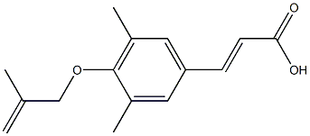 3-{3,5-dimethyl-4-[(2-methylprop-2-en-1-yl)oxy]phenyl}prop-2-enoic acid 结构式