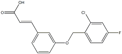 3-{3-[(2-chloro-4-fluorophenyl)methoxy]phenyl}prop-2-enoic acid 结构式