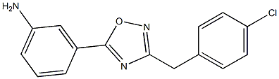 3-{3-[(4-chlorophenyl)methyl]-1,2,4-oxadiazol-5-yl}aniline 结构式