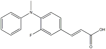 3-{3-fluoro-4-[methyl(phenyl)amino]phenyl}prop-2-enoic acid 结构式