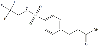 3-{4-[(2,2,2-trifluoroethyl)sulfamoyl]phenyl}propanoic acid 结构式