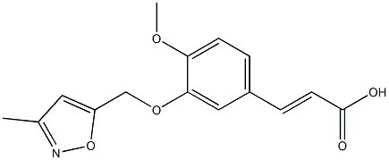 3-{4-methoxy-3-[(3-methyl-1,2-oxazol-5-yl)methoxy]phenyl}prop-2-enoic acid 结构式