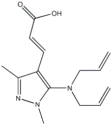 3-{5-[bis(prop-2-en-1-yl)amino]-1,3-dimethyl-1H-pyrazol-4-yl}prop-2-enoic acid 结构式