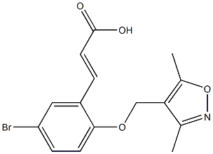 3-{5-bromo-2-[(3,5-dimethyl-1,2-oxazol-4-yl)methoxy]phenyl}prop-2-enoic acid 结构式