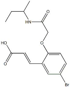 3-{5-bromo-2-[(butan-2-ylcarbamoyl)methoxy]phenyl}prop-2-enoic acid 结构式