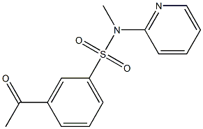 3-acetyl-N-methyl-N-(pyridin-2-yl)benzene-1-sulfonamide 结构式