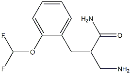 3-amino-2-{[2-(difluoromethoxy)phenyl]methyl}propanamide 结构式