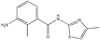 3-amino-2-methyl-N-(4-methyl-1,3-thiazol-2-yl)benzamide 结构式