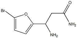 3-amino-3-(5-bromofuran-2-yl)propanamide 结构式