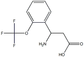 3-amino-3-[2-(trifluoromethoxy)phenyl]propanoic acid 结构式