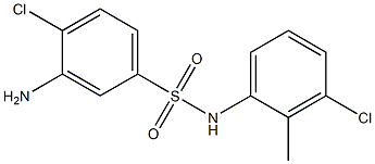 3-amino-4-chloro-N-(3-chloro-2-methylphenyl)benzene-1-sulfonamide 结构式