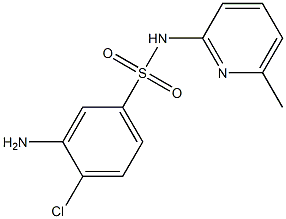 3-amino-4-chloro-N-(6-methylpyridin-2-yl)benzene-1-sulfonamide 结构式