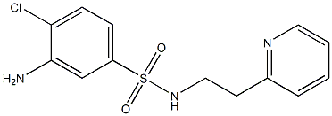 3-amino-4-chloro-N-[2-(pyridin-2-yl)ethyl]benzene-1-sulfonamide 结构式