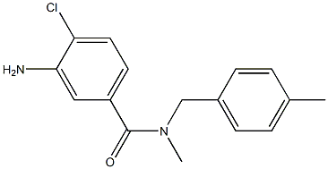 3-amino-4-chloro-N-methyl-N-[(4-methylphenyl)methyl]benzamide 结构式