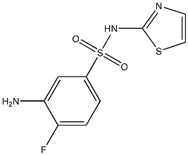 3-amino-4-fluoro-N-(1,3-thiazol-2-yl)benzene-1-sulfonamide 结构式