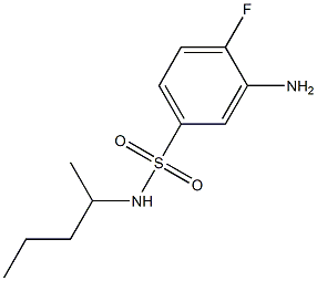 3-amino-4-fluoro-N-(pentan-2-yl)benzene-1-sulfonamide 结构式
