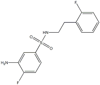 3-amino-4-fluoro-N-[2-(2-fluorophenyl)ethyl]benzene-1-sulfonamide 结构式