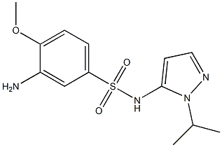 3-amino-4-methoxy-N-[1-(propan-2-yl)-1H-pyrazol-5-yl]benzene-1-sulfonamide 结构式