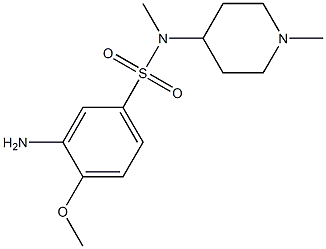 3-amino-4-methoxy-N-methyl-N-(1-methylpiperidin-4-yl)benzene-1-sulfonamide 结构式