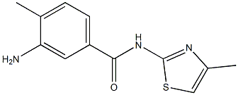 3-amino-4-methyl-N-(4-methyl-1,3-thiazol-2-yl)benzamide 结构式