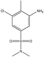 3-amino-5-chloro-N,N,4-trimethylbenzene-1-sulfonamide 结构式