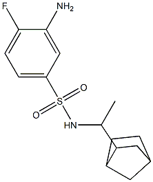 3-amino-N-(1-{bicyclo[2.2.1]heptan-2-yl}ethyl)-4-fluorobenzene-1-sulfonamide 结构式