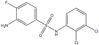 3-amino-N-(2,3-dichlorophenyl)-4-fluorobenzene-1-sulfonamide 结构式