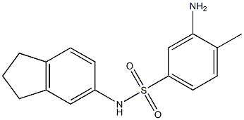 3-amino-N-(2,3-dihydro-1H-inden-5-yl)-4-methylbenzene-1-sulfonamide 结构式