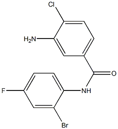 3-amino-N-(2-bromo-4-fluorophenyl)-4-chlorobenzamide 结构式