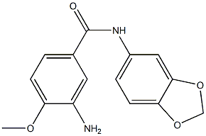 3-amino-N-(2H-1,3-benzodioxol-5-yl)-4-methoxybenzamide 结构式