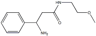 3-amino-N-(2-methoxyethyl)-3-phenylpropanamide 结构式