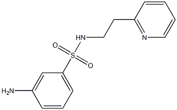 3-amino-N-(2-pyridin-2-ylethyl)benzenesulfonamide 结构式