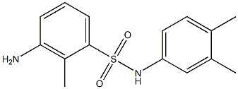 3-amino-N-(3,4-dimethylphenyl)-2-methylbenzene-1-sulfonamide 结构式