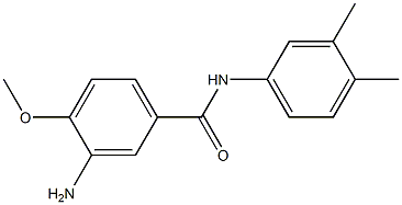 3-amino-N-(3,4-dimethylphenyl)-4-methoxybenzamide 结构式