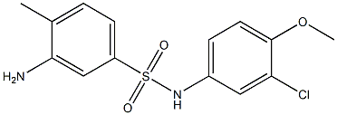 3-amino-N-(3-chloro-4-methoxyphenyl)-4-methylbenzene-1-sulfonamide 结构式