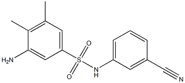 3-amino-N-(3-cyanophenyl)-4,5-dimethylbenzene-1-sulfonamide 结构式