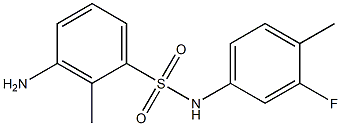 3-amino-N-(3-fluoro-4-methylphenyl)-2-methylbenzene-1-sulfonamide 结构式